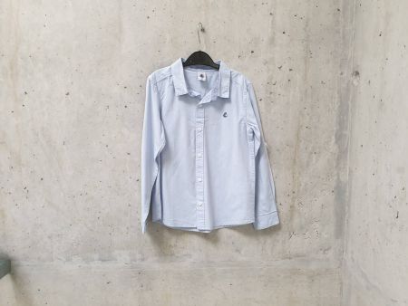 Chemise manches longues Petit Bateau, bleu, garçon, 128