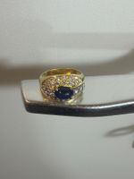 18K Gold-Ring mit Brillanten, schöne Arbeit, SOLID-RAR !