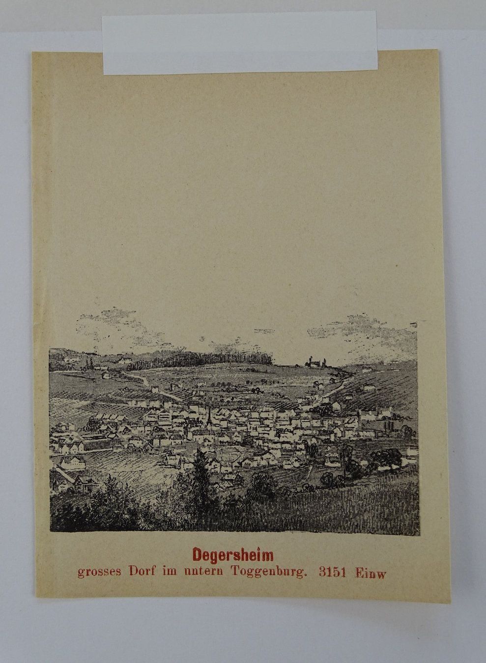 Incisioni: DEGERSHEIM, ZINKÄTZUNG 1896 – Usato da Grüningen venduto da Kartensammler 2