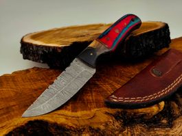 extra "verwittertes" Damast Messer Knife echter Faltenstahl