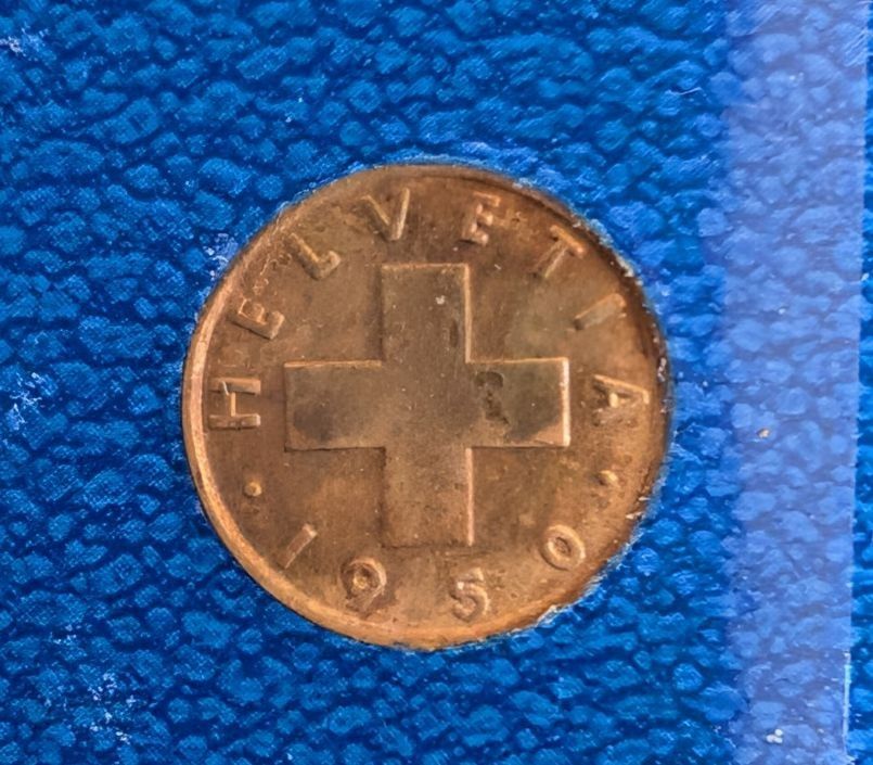 Tutti le monete: 1 Rappen 1950 – Usato da Arch venduto da coinsandmore