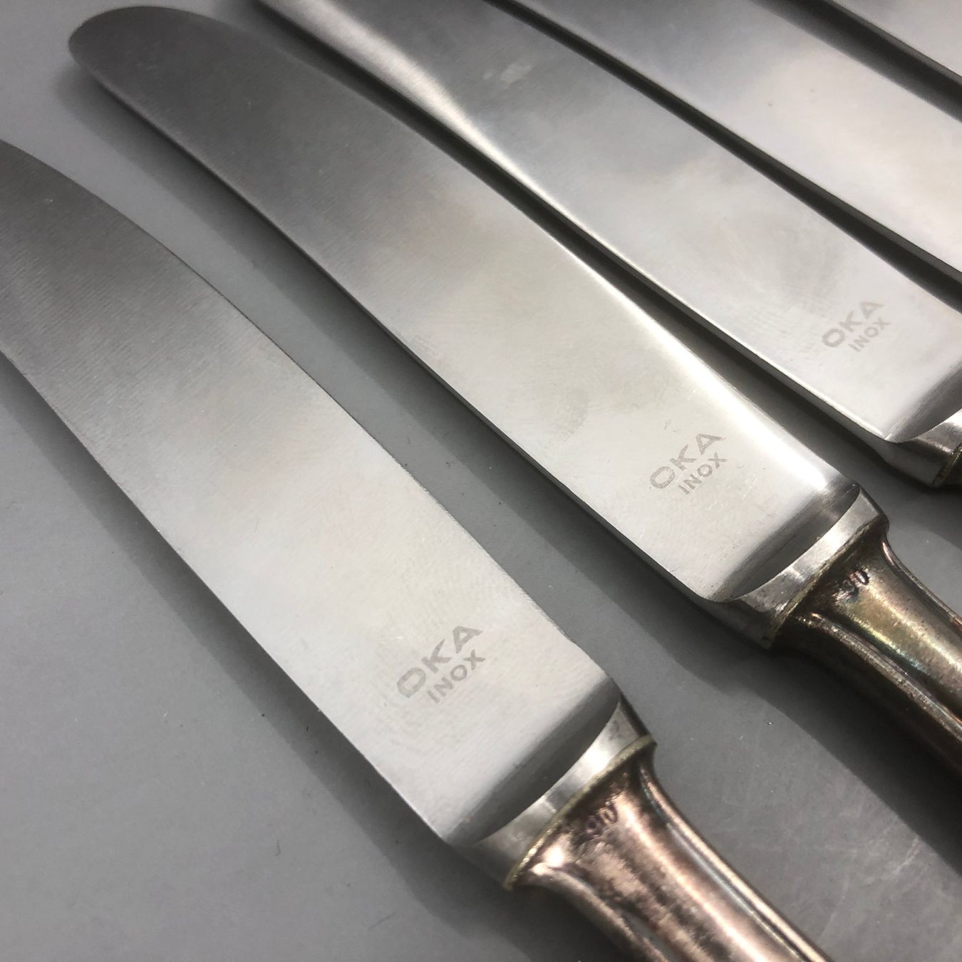 Posate: 5 Dessertmesser OKA versilbert – Usato da Basel venduto da Tiabeanie 7