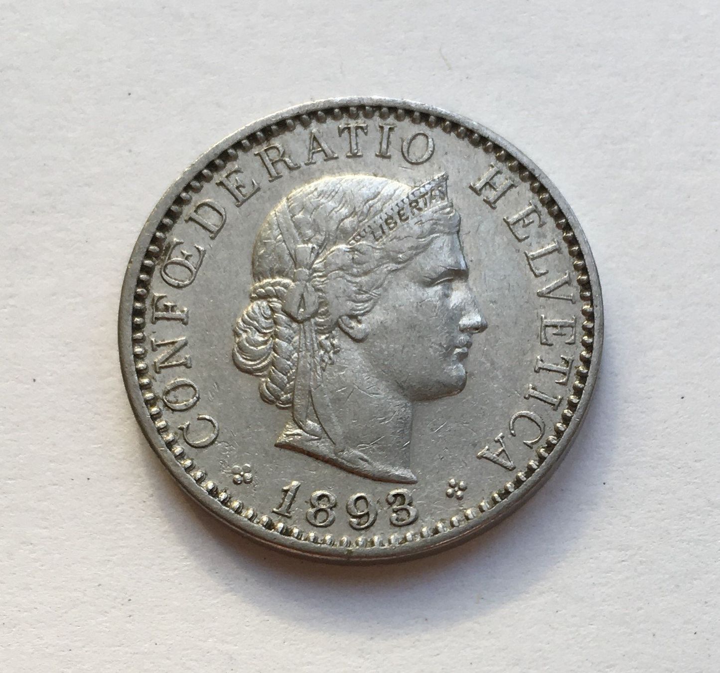Tutti le monete: 1893 20 Rappen vz+ – Usato da Kirchberg SG venduto da Helveticus00