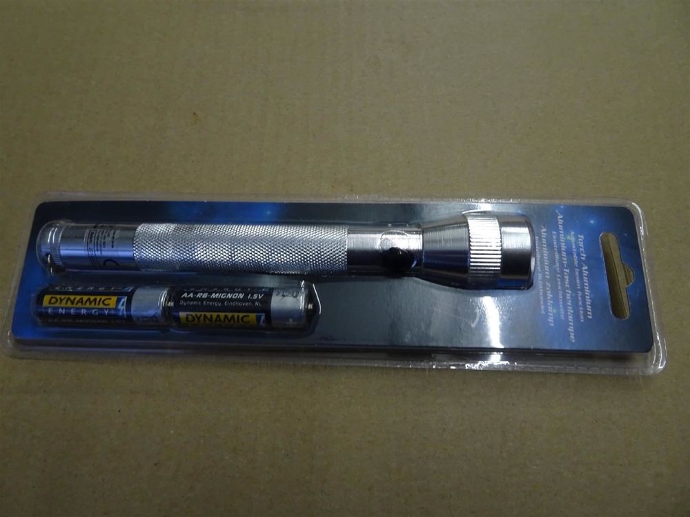 Grundig Taschenlampe Aluminium – 1 LED, Wasserdicht, 12,5 Cm Lang, Mit AA-Batterie