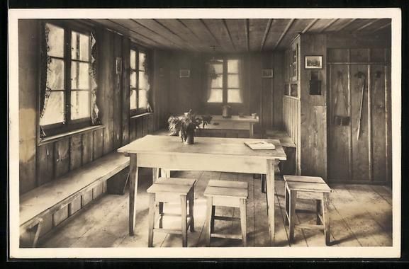 Cartoline postali: Neue Kehlenalphütte, Innenansicht der B – Usato da Berlin venduto da bartko-reher