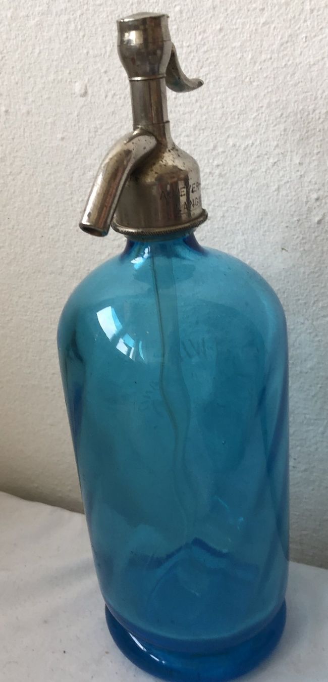 Bottiglie: Antike blaue Siphonflasche - Carba & Meyer-Wieland – Usato da Schaffhausen venduto da durruti 2