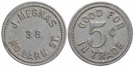 USA, Token of 5 Cents 1938, RR!