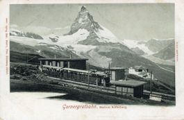 Zermatt VS -  GORNERGRAT-Bahn  -  Station RIFFELBERG um 1900