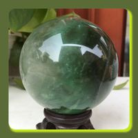 NEU: Grüner Fluorit Ball Kugel Edelstein keine Kette