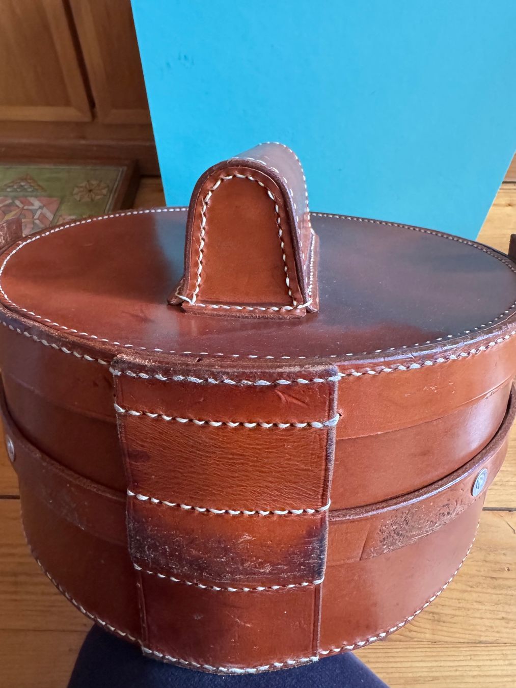 Borse: Curling Ledertasche mit Gebrauchsspuren – Usato da Grabs venduto da Antik-Vintage 3