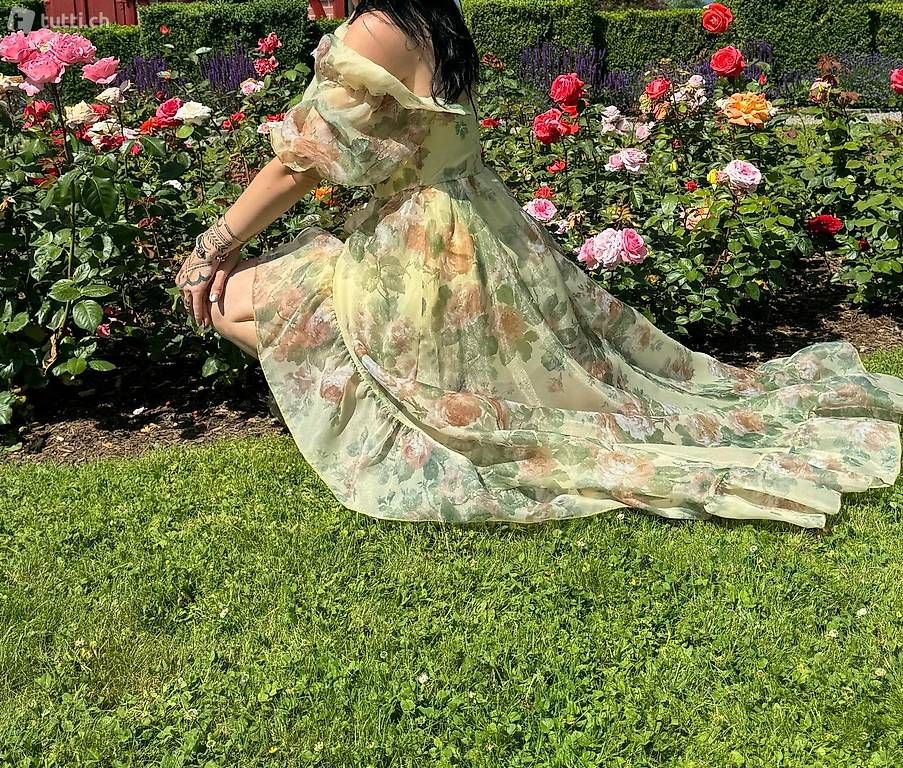 Vestiti: Damenkleid mit Rosen, Vintage, elegant – Nuovo e nell'imballaggio originale da Luzern venduto da Brokiland 2