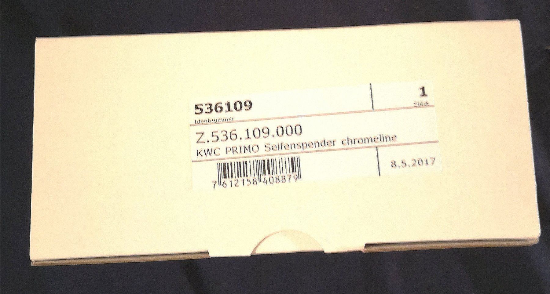 Kwc Rubinetteria: KWC Primo Seifenspender chromeline – Nuovo e nell'imballaggio originale da Sarmenstorf venduto da bw68 3