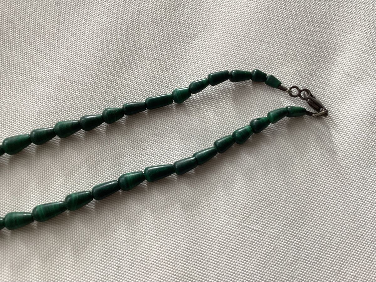 Catenine: Malachit Halskette, Vintage  – Usato da Minusio venduto da scotch111 2