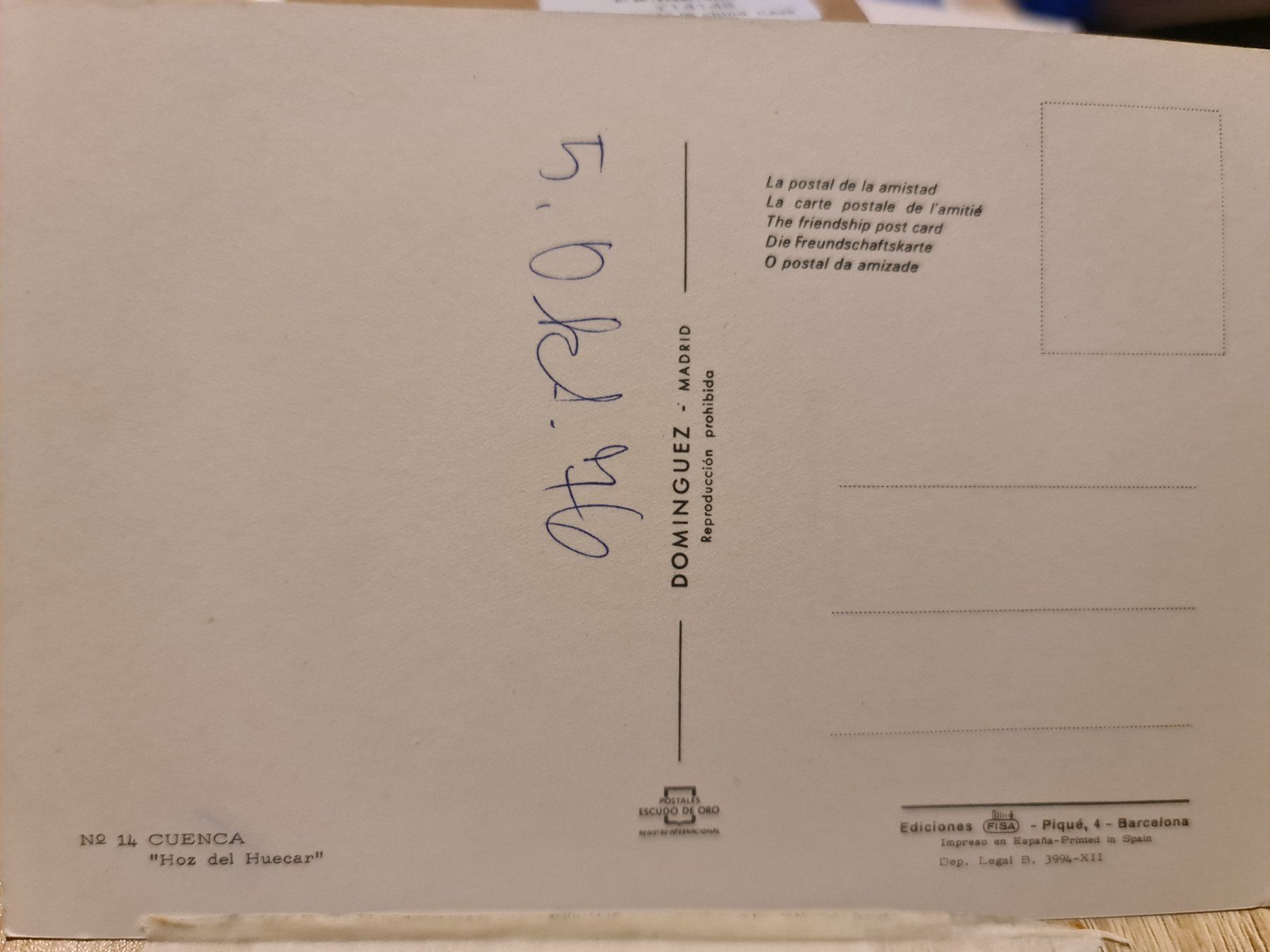 Ansichtskarten: Ansichtskarte Cuenca Spanien – Gebraucht aus Dintikon von Vexi 1