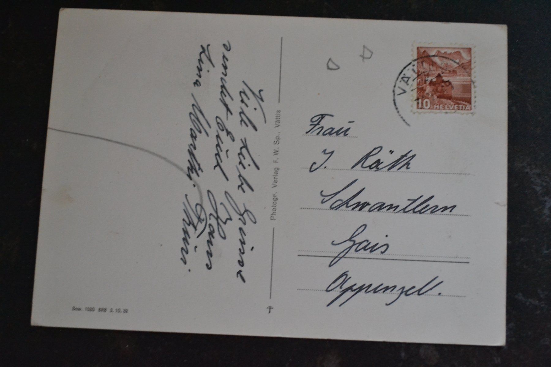Cartoline postali: AK Vättis mit Calanda GR – Usato da Beinwil am See venduto da kajak55 1