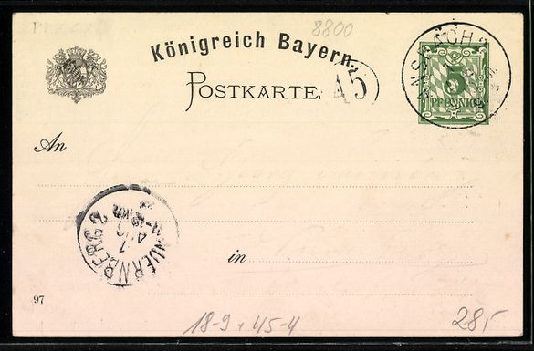 Entiers postaux: Litho Ansbach, X. Bayerisches Turnfest 1 – D'occasion à Berlin par bartko-reher 1