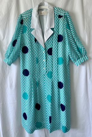 Blusenkleid türkis-weiss gestreift, KIO (Deutschland)