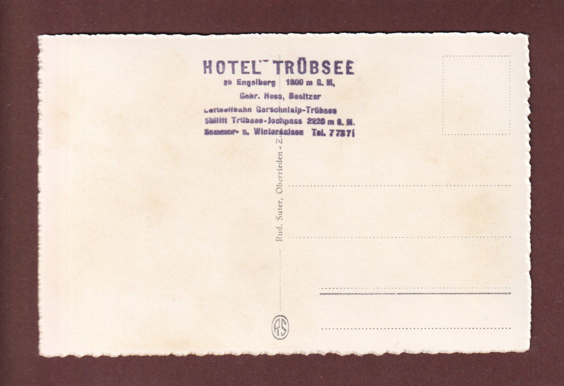 Cartes postales: TRÜBSEE – D'occasion à Pully par nicecards-shop 1