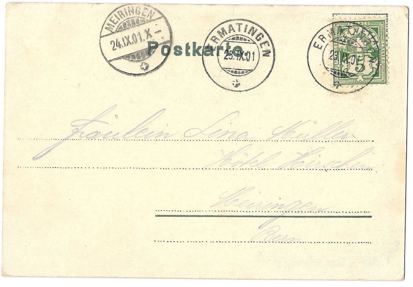 Cartoline postali: Ermatingen Lithografie 5 Bilder – Usato da Olten venduto da clotaldi 1