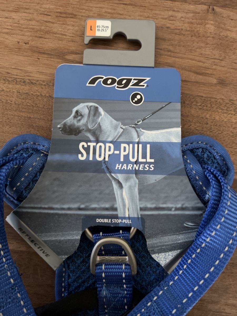 Rogz Guinzagli & Collari: Rogz Hundegeschirr Stop-Pull Blau L neu – Nuovo e nell'imballaggio originale da Hunzenschwil venduto da jaeggi1978 1