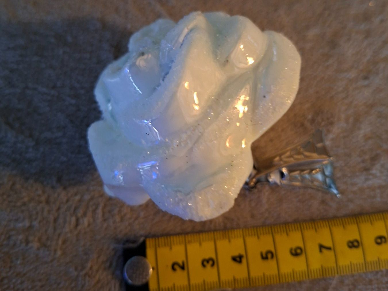 Alle Dekorationen: Wunderschöner Weihnachtskugelrose aus Glas mit Clip – Neu (gemäss Beschreibung) aus Otelfingen von silver-moon 3