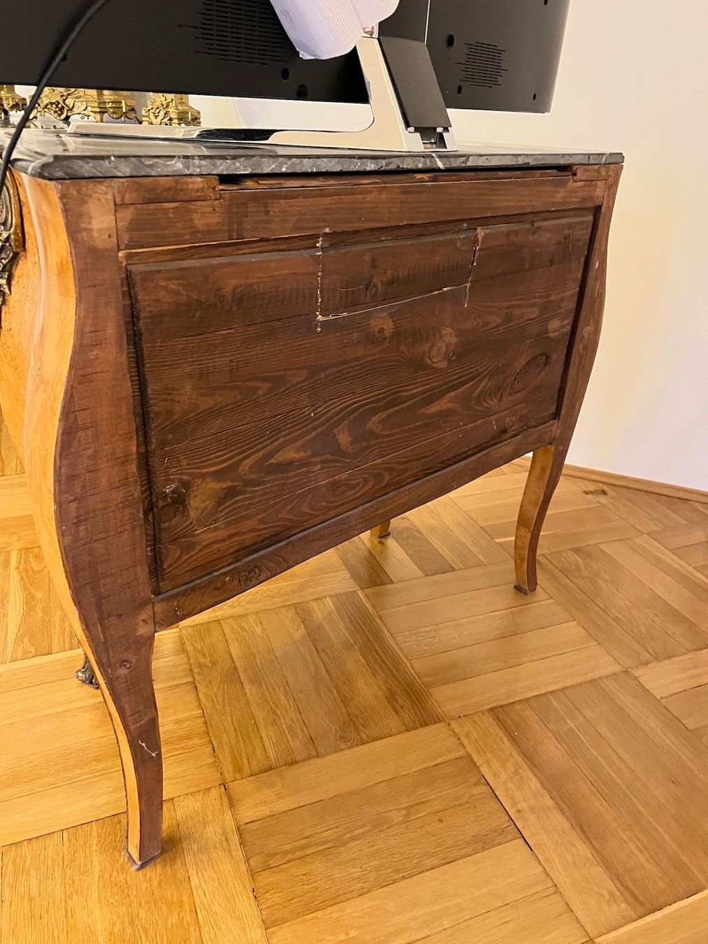 Cassettiere: Barock Kommode Barockstil Marmorplatte Messing Schrank – Usato da Gemünden venduto da GEUENWALD 8