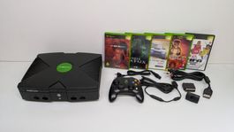Xbox Classic mit Controller und 5 Games