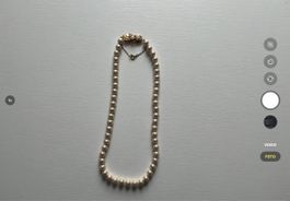 Perlenkette mit Sicherheitskettchen 925er Silber - 42 cm