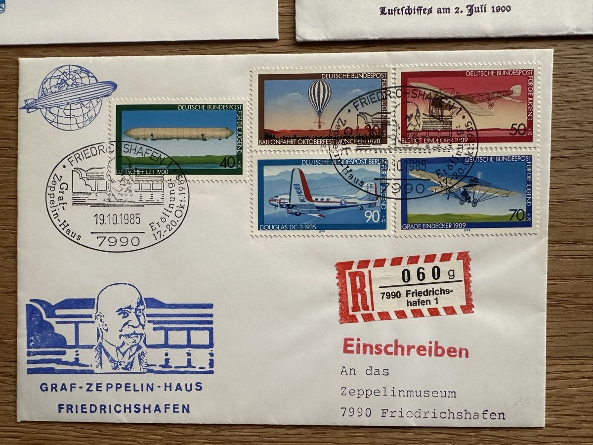Tutti i francobolli: Deutschland - 3 Zeppelin Sonderbriefe – Usato da Schmitten / FR venduto da Samsara169 3