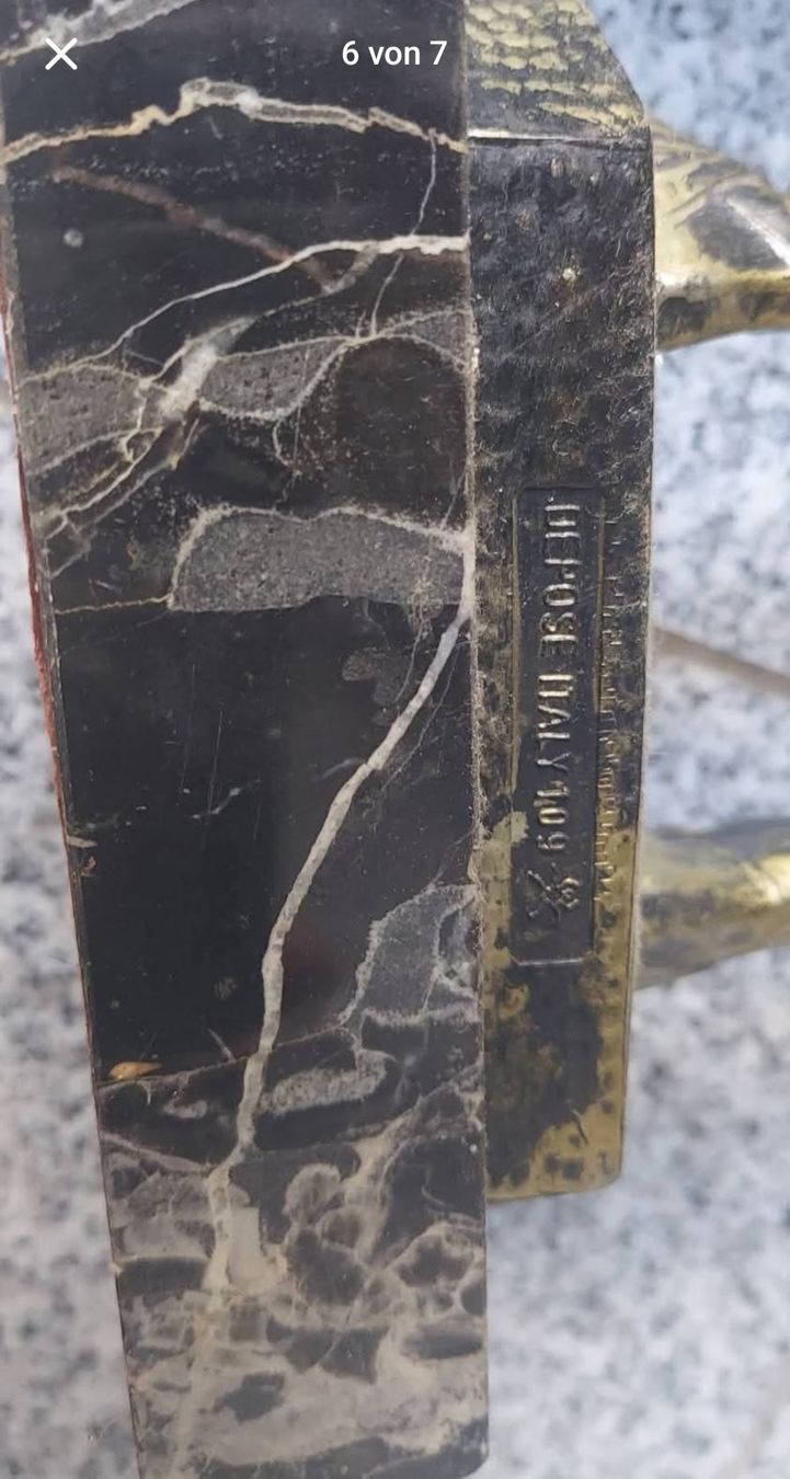 Statuette: Ritterfigur aus Metall mit Marmorsockel – Usato da Liestal venduto da swary007 1