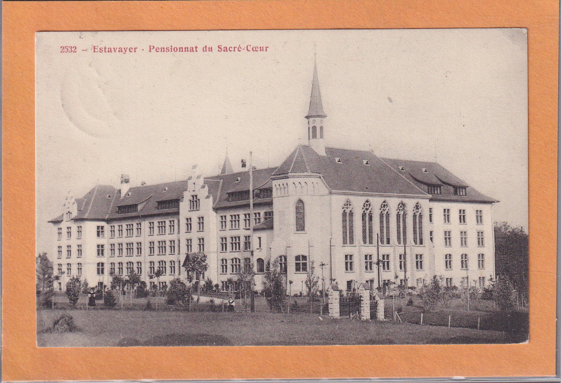 Cartoline postali: Estavayer - Pensionnat - 1922 – Usato da Orvin venduto da Pyaeschli