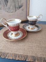 Kaffeetassen Untertassen Set 2 Stück Bavaria gold