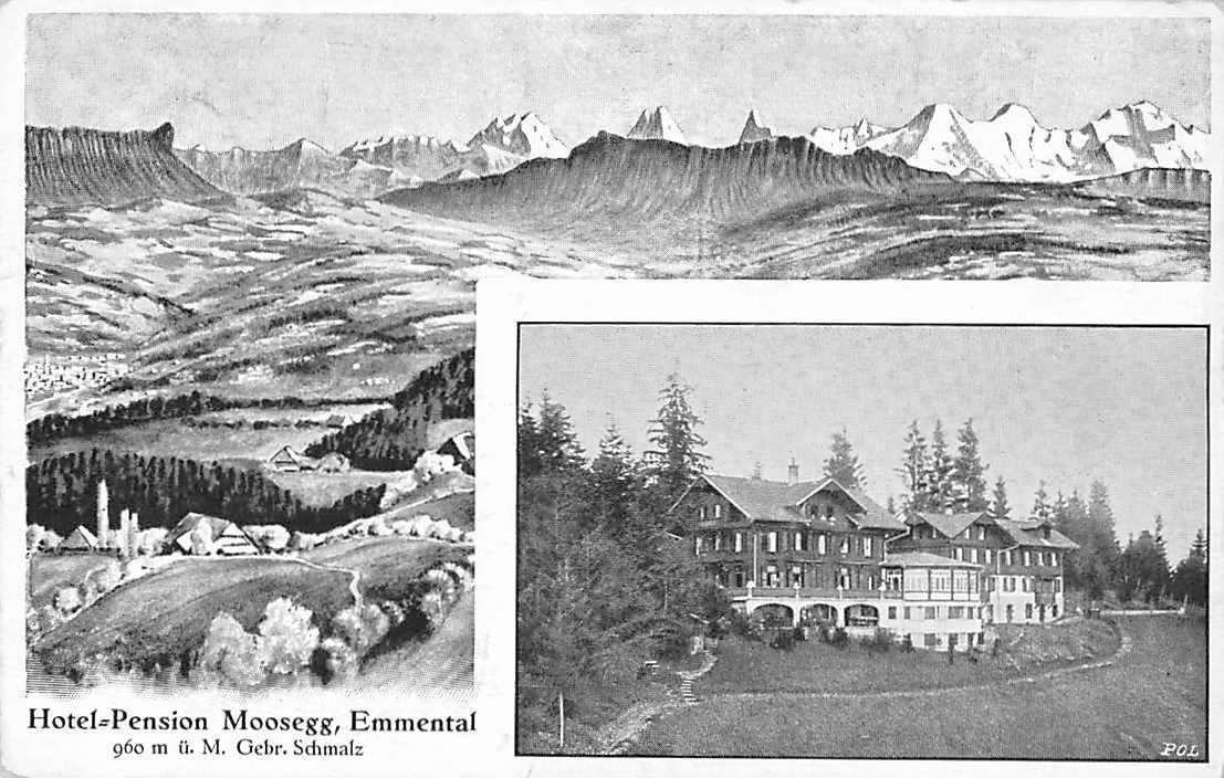 Cartoline postali: GRUSS aus MOOSEGG BE 1917 – Usato da Winterthur venduto da SchatzchischtliWinti