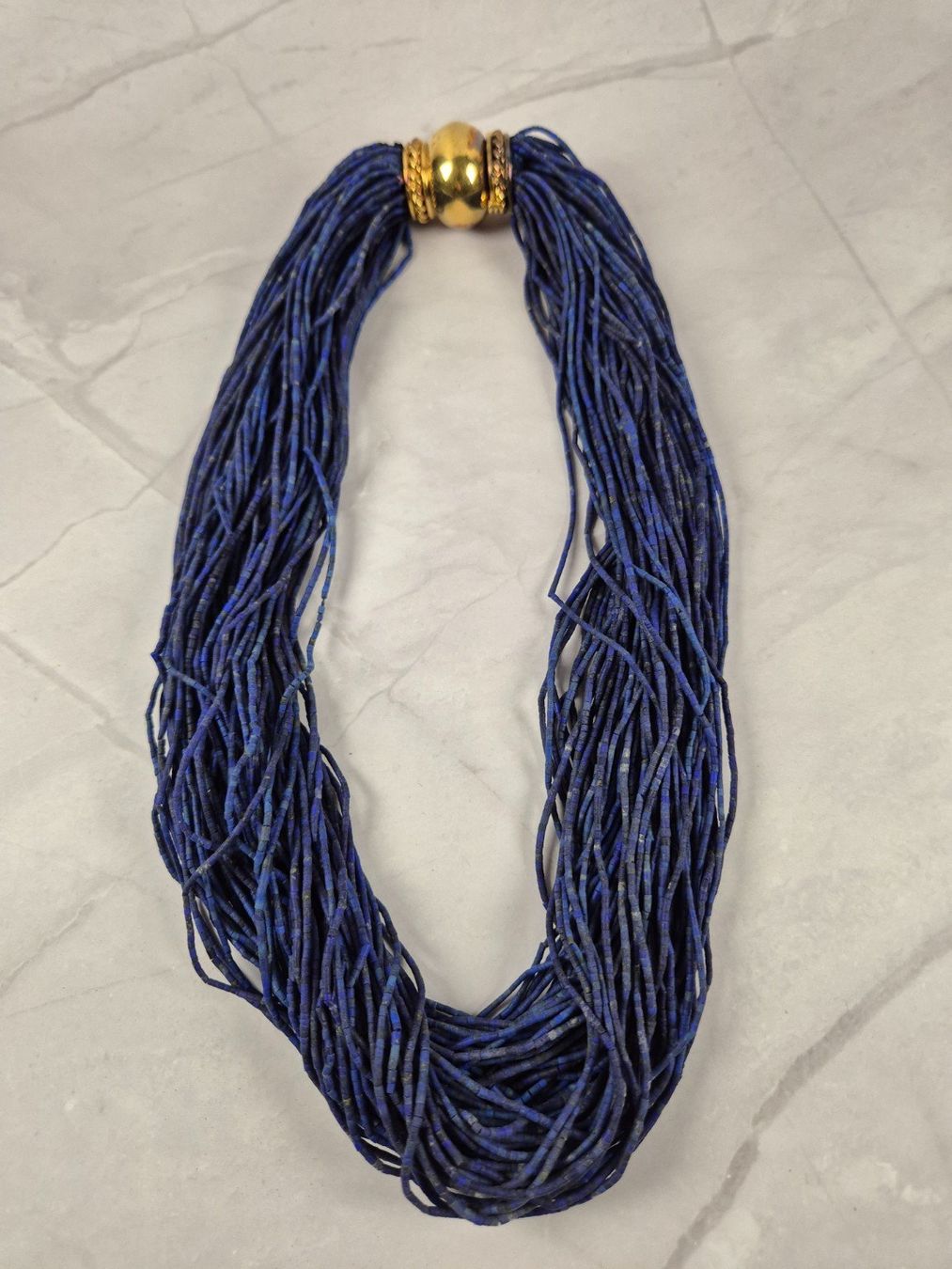 Ketten: Collier en lapis-lazuli multirangs – Neu (gemäss Beschreibung) aus Sugnens von Madteus82