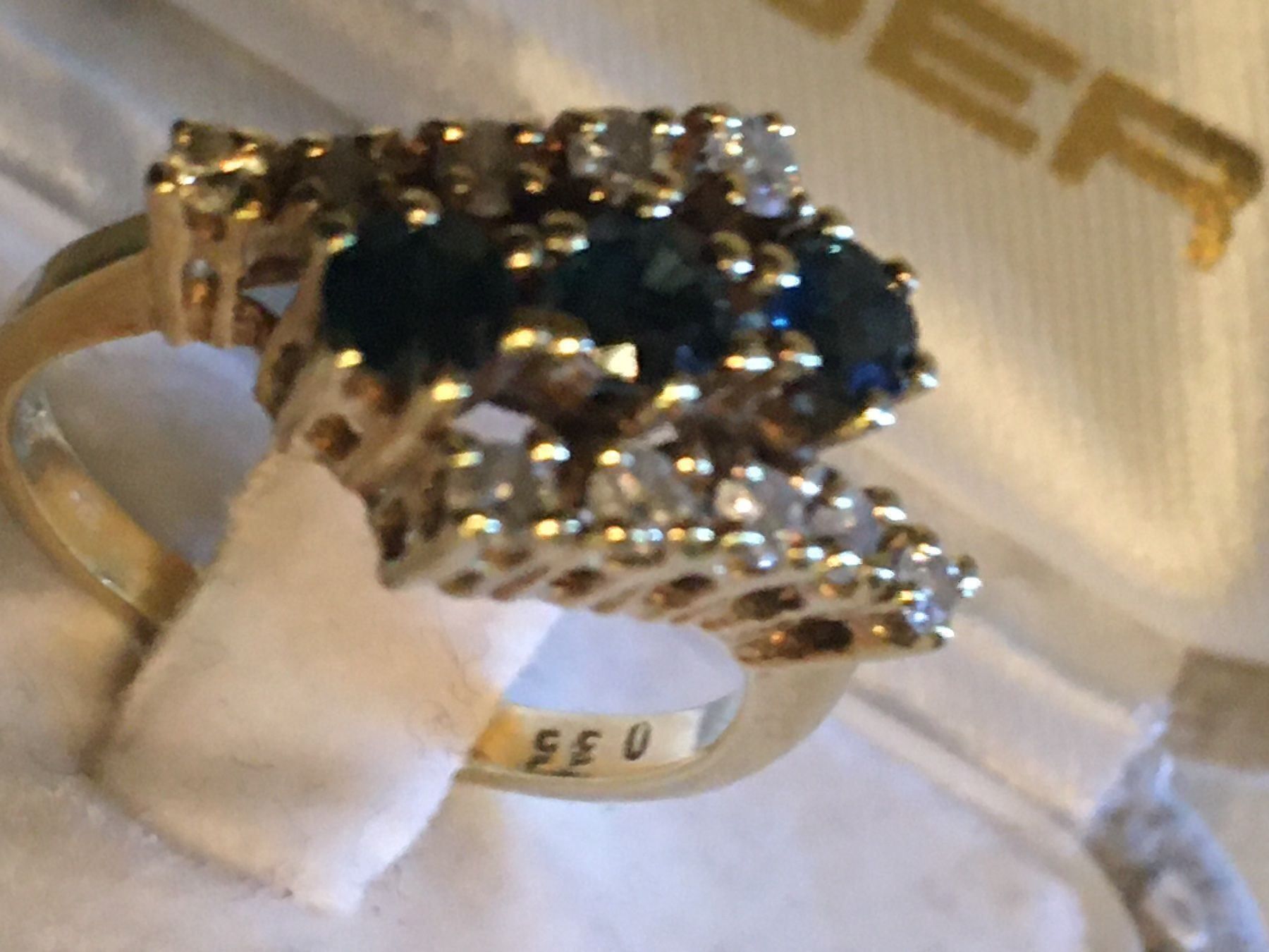 Anelli: Magnifique bague Saphirs/Diamants – Usato da Biel/Bienne venduto da soleil01 3