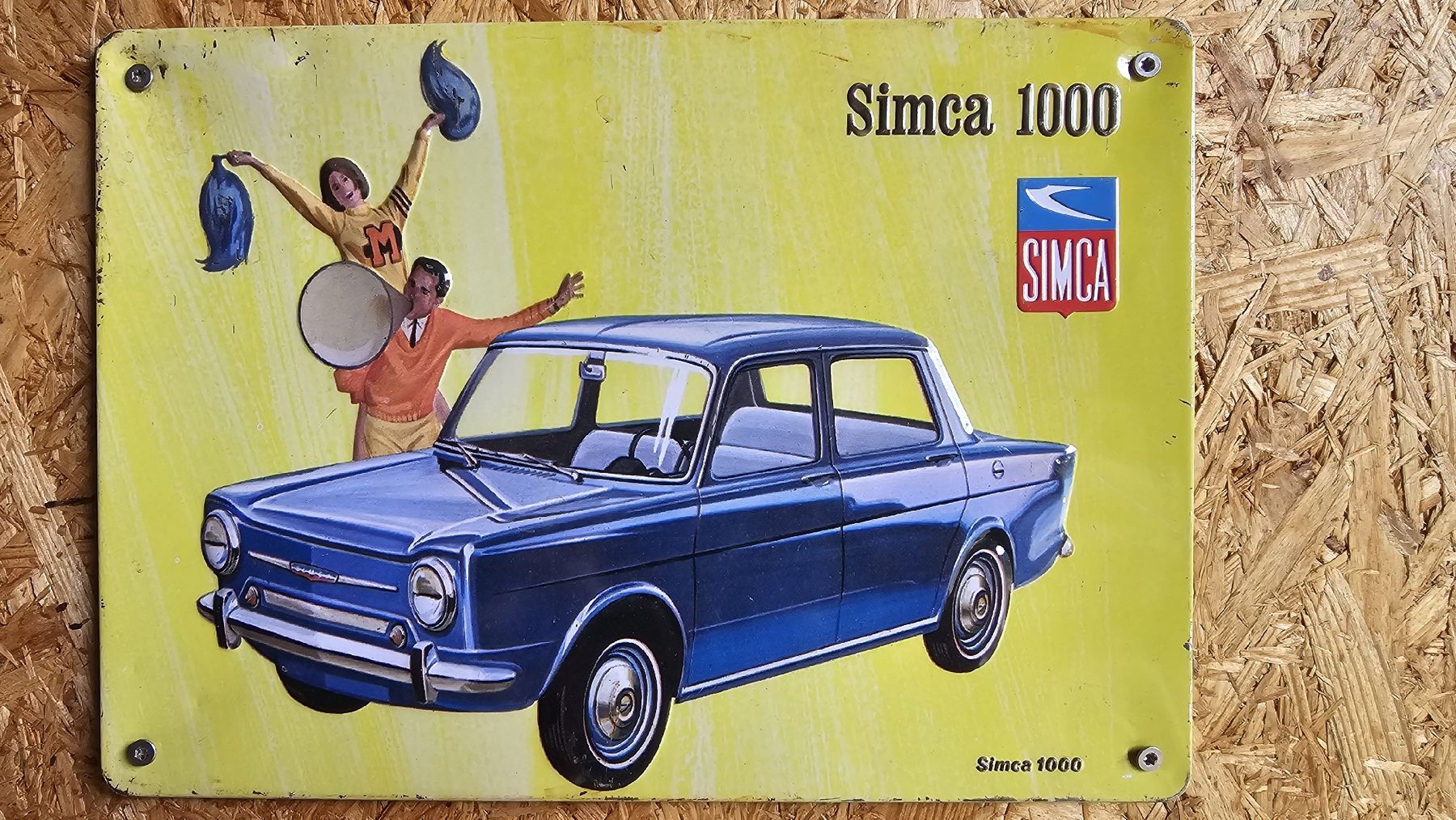Simca Ecriteaux: Plaque métal publicitaire SIMCA 1000  – D'occasion à Essert FR par nicolas110