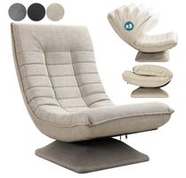 Casaria Bodenstuhl, Relaxsessel, verstellbar, beige, neu