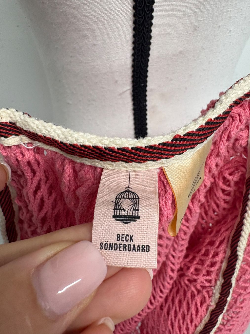 Becksöndergaard Borse da donna: Beck Söndergaard Netz Tasche Pink Baumwolle Beutel Tasche – Nuovo (secondo la descrizione) da Regensdorf venduto da secondchancefashion 2