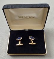14K Gelbgold Lapis Manschettenknöpfe - Stempel V20 14K G.F.