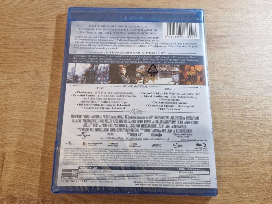 Tutti i DVDs: Gladiator (2000) NEU OVP Bluray – Nuovo e nell'imballaggio originale da Pfungen venduto da Whitie 1