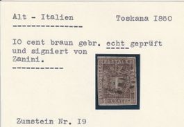 Italien-Toskana Nr.19 geprüft,signiert,Zanini