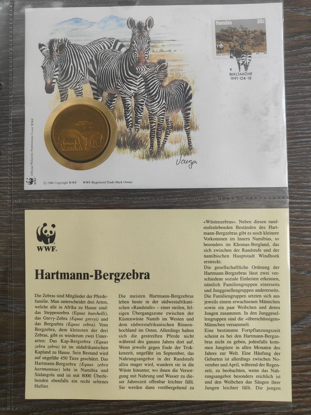 Alle Münzen: WWF Münzbrief Bergzebra / Namibia !!!!!! – Neu (gemäss Beschreibung) aus Flaach von Lonzo99