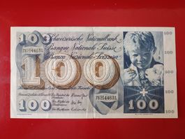 SCHWEIZER -NOTE 100.- Fr. CH TYP ST. Martin 10. febr,1971