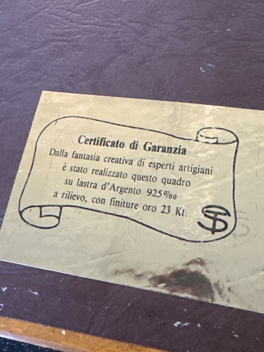 Cornici: Italienischer Handwerksrahmen aus echt 925 Silber & 23K Gold – Usato da Pratteln venduto da Cartonsducoeur_bl 3