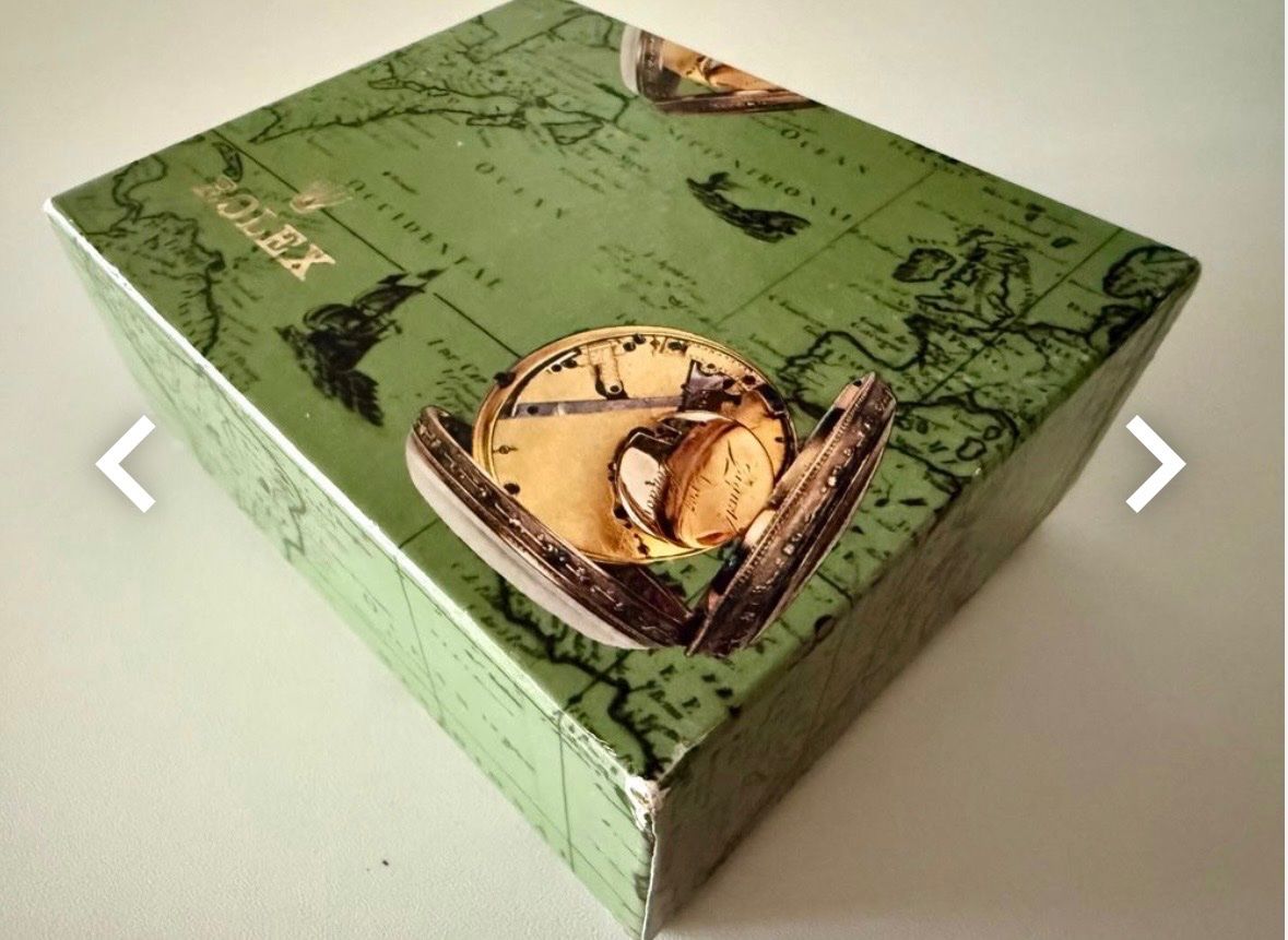 Rolex Scatole porta orologi: ROLEX original vintage worldmap outerbox for Oyster 67480 – Nuovo (secondo la descrizione) da Muraz (Collombey) venduto da Ivm_21 1