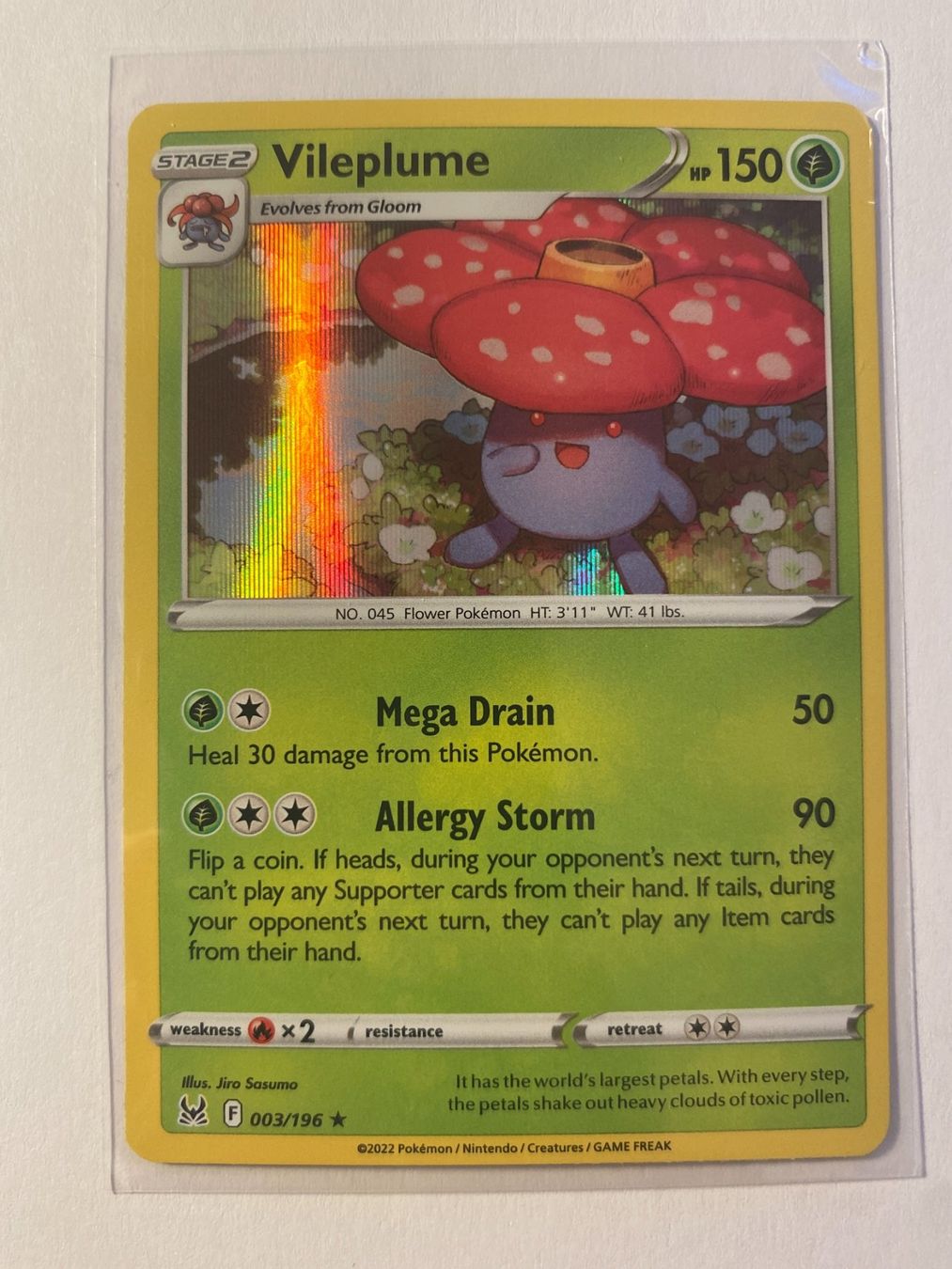 Pokémon Carte collezionabili: Pokemon Vileplume 003/196 Lost Origin EN – Nuovo (secondo la descrizione) da Weingarten-Kalthäusern venduto da McGmavlo