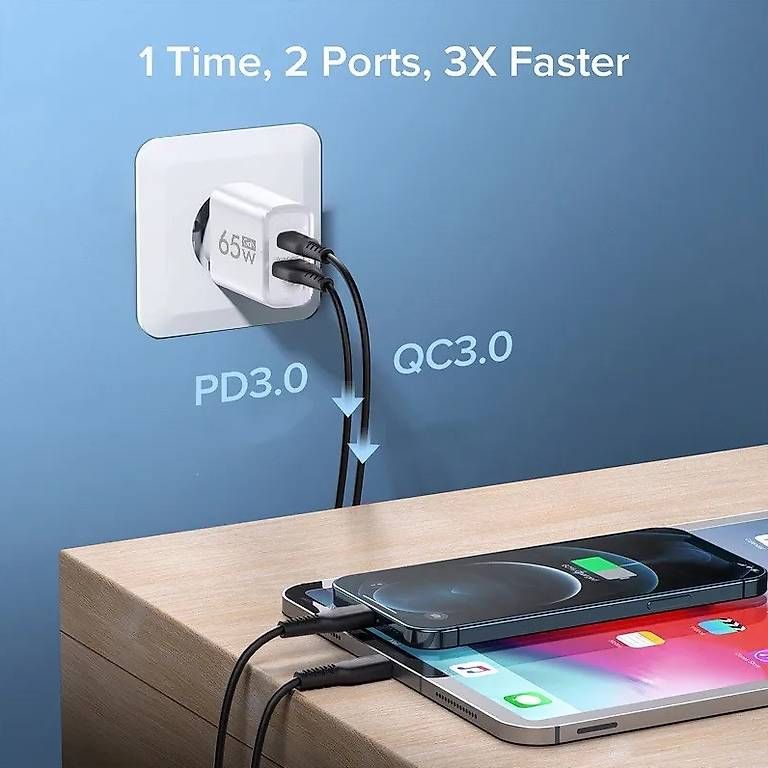 Caricabatterie: Chargeur rapide USB PD Type C 65w couleur blanc – Nuovo e nell'imballaggio originale da Morges venduto da con_jw6n 2