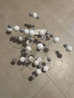Winter Deko Lichterkette mit Filzkugeln, neuwertig!