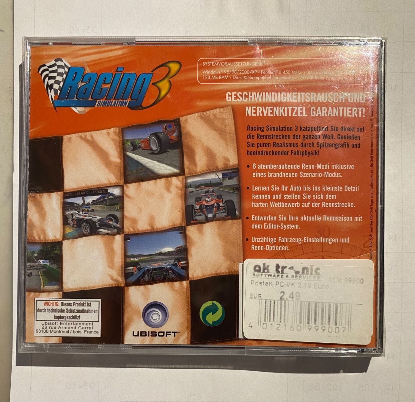 Giochi: Racing Simulation 3, PC - neu und versiegelt – Nuovo e nell'imballaggio originale da Basel venduto da spider-loc 1