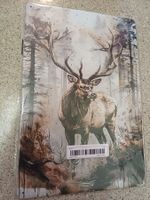 Metallschild Hirsch/ Herbst / Jagd / 30cm × 20cm / Bild